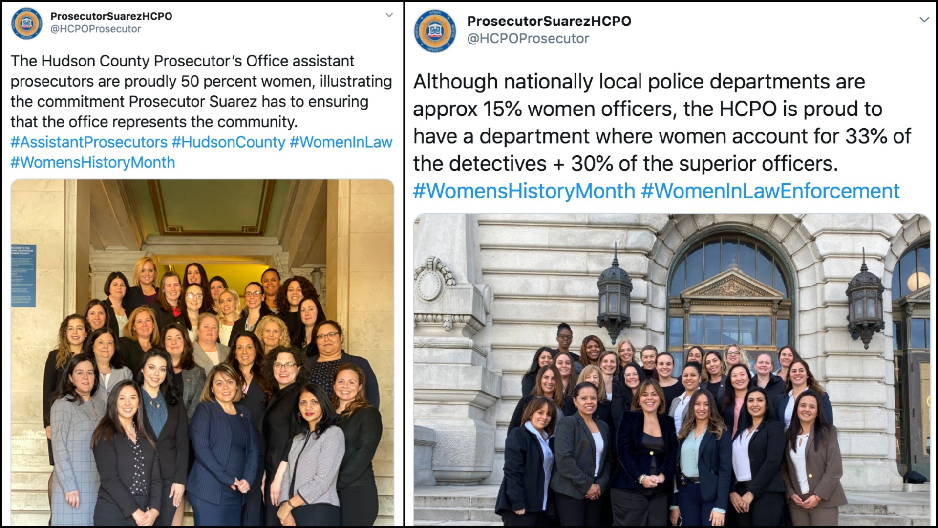 Gender diversity in Hudson County