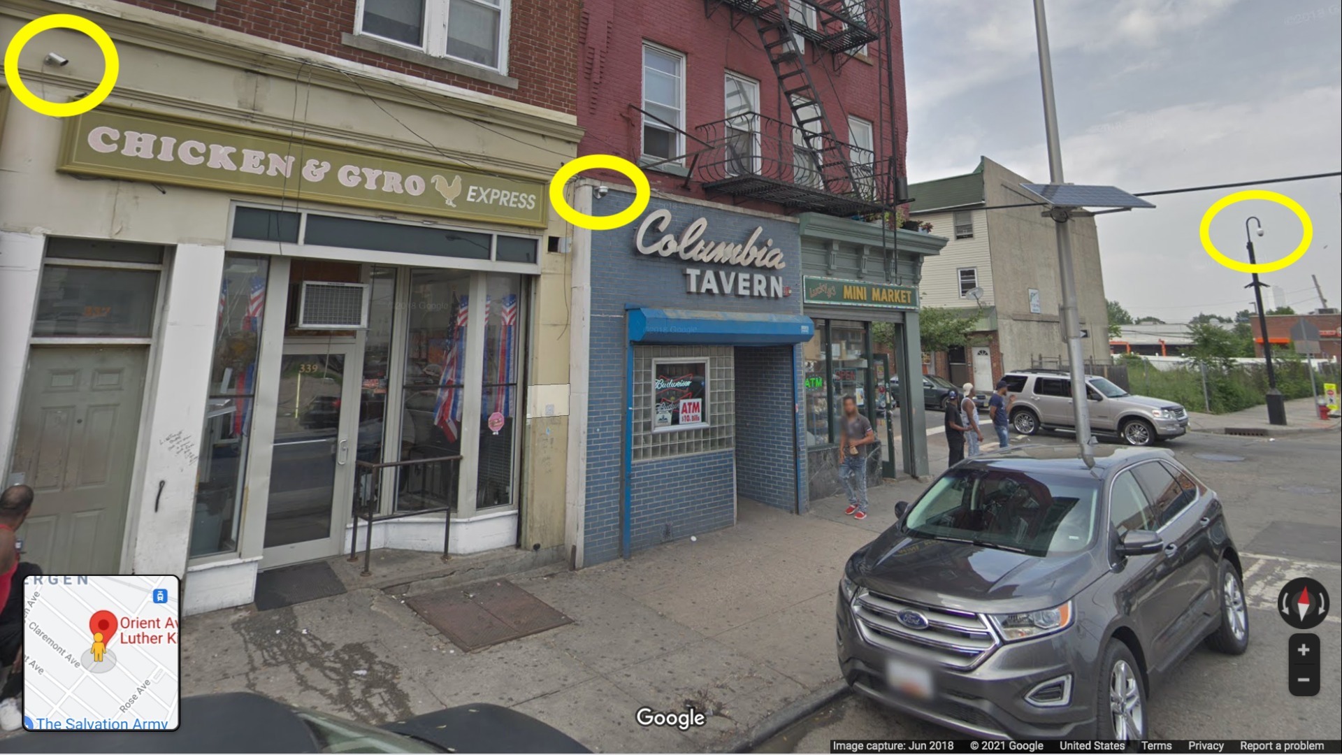 June 2018 Google image of cameras at MLK and Orient