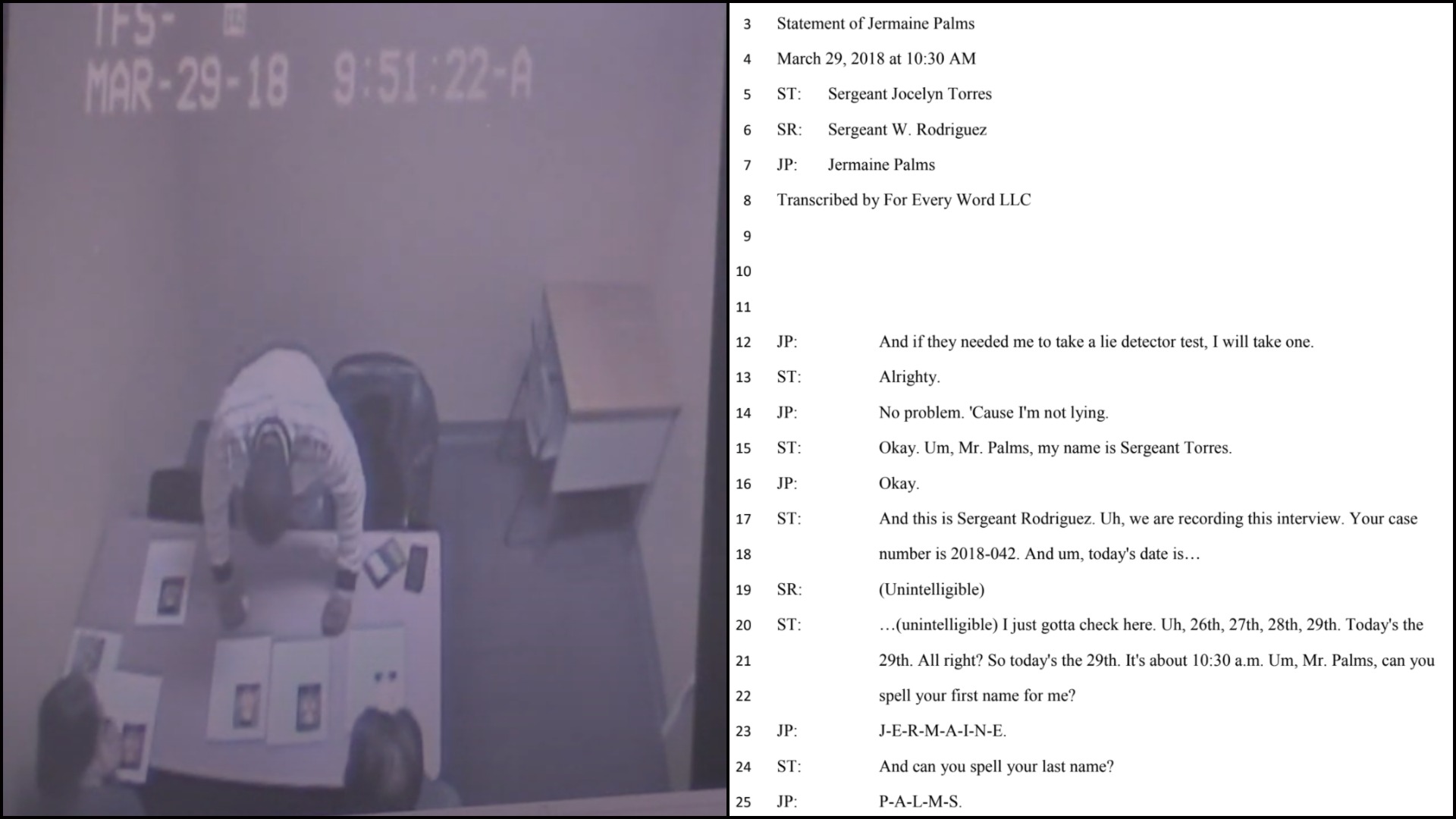 Sgt. Jocelyn Roldan (Torres) - Jersey City Internal Affairs - Transcript - CCTV timestamp